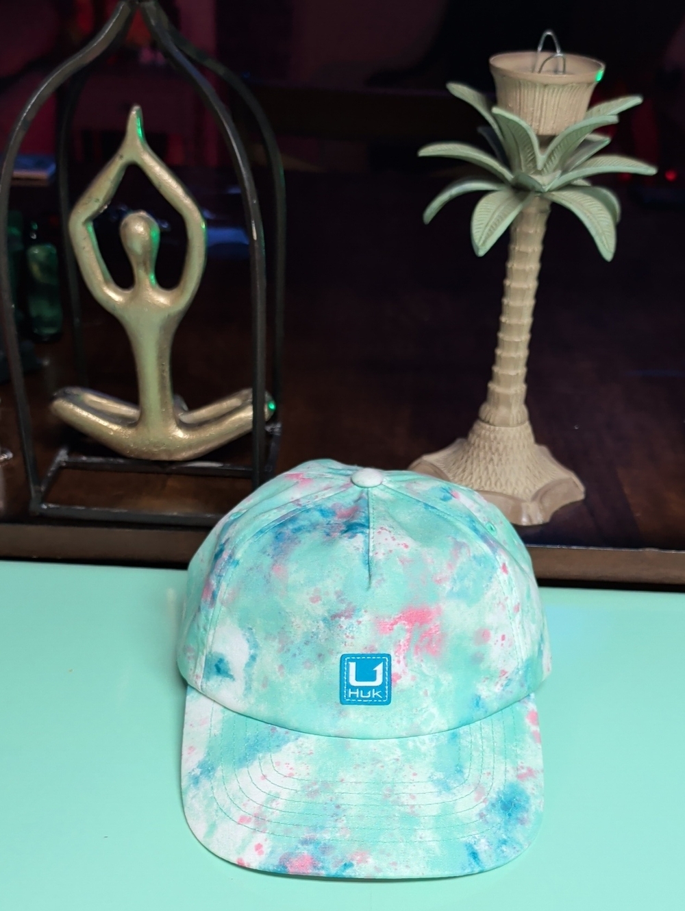 Huk Tie-Dye Aqua & Pink Baseball Cap